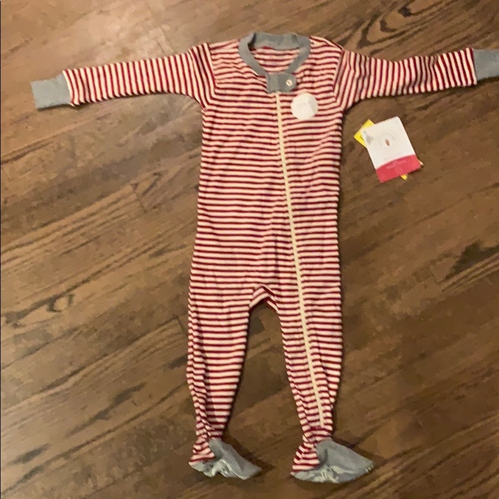 Burt’s Bees candy stripe pajamas